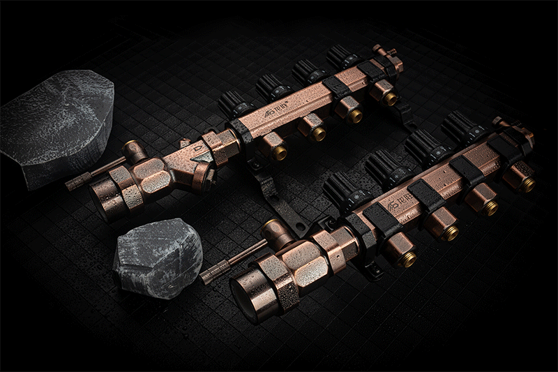龍勝管奢華古銅大流量地暖分集水器重磅來(lái)襲